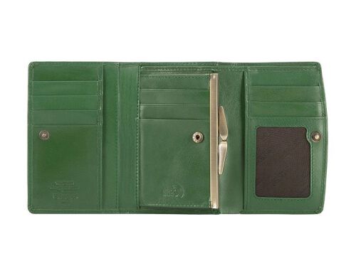 Damski portfel WITTCHEN z gładkiej skóry na zatrzask średni Zielony WITT14-1-062 (1)