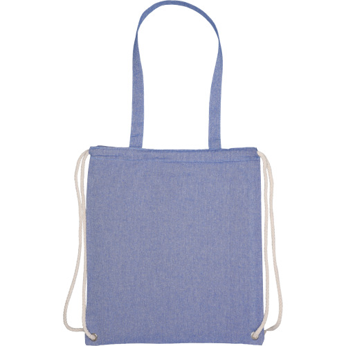 Torba bawełniana z długimi uszami z recyklingu 140 g/m2 ADDISON Niebieski 254304 