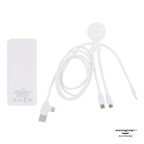 3199 | Xoopar Mr. Bio Powerbank and Cable pack 7000mAh Biały LT41713-N0001 (2)