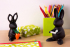 Przybornik biurowy królik Bunny Czarny QL10115-BK (4) thumbnail