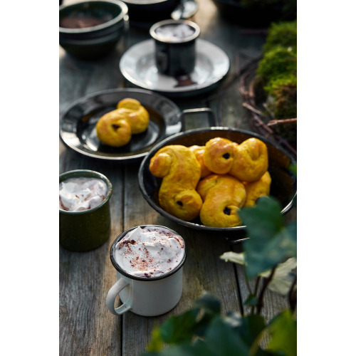 DORIS EMALIOWANY KUBEK, CZARNY Czarny 5018412- (1)