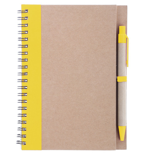 Notatnik ok. A5 z długopisem | Salvatore żółty V2389-08 