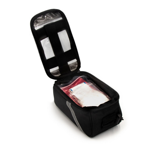 Torba rowerowa z wyposażeniem, zestaw naprawczy, apteczka, poncho | Fabio Czarny V6906-03 (2)