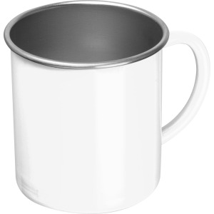 Kubek stalowy 350 ml TREZZO Biały