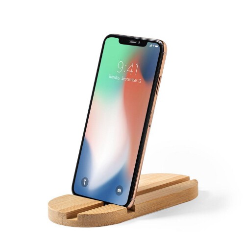 Bambusowy stojak na telefon, stojak na tablet drewno V0266-17 