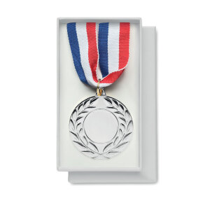 Medal o średnicy 5 cm Srebrny Mat