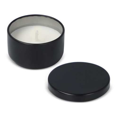 Bezzapachowa świeca roślinna Asana w puszce z recyklingu Czarny LT90743-N0002 (3)