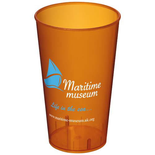 Kubek Arena o pojemności 375 ml wykonany z tworzywa sztucznego Pomaranczowy przezroczysty 21003713 (1)