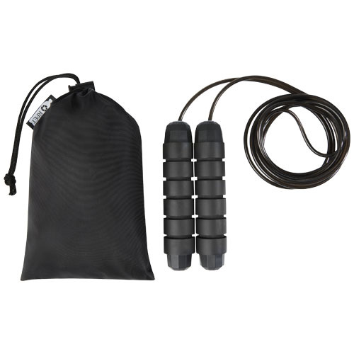 Miękka skakanka Austin w woreczku z plastiku PET z recyklingu Czarny 12702190 (4)