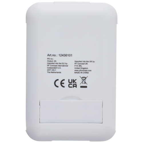 Savvy modułowy kabel do ładowania z tworzyw sztucznych pochodzących z recyklingu z uchwytem na telefon Biały 12436101 (4)