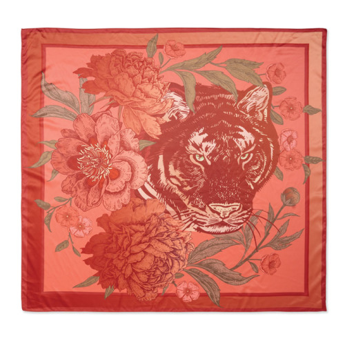 Szal z poliestru z recyklingu Czerwony MO2074-05 (1)