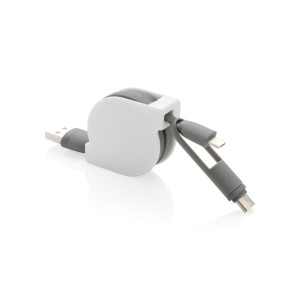 Zwijany kabel do ładowania i synchronizacji 3 w 1