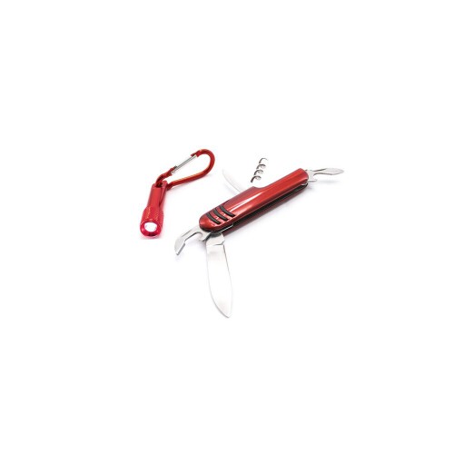 Zestaw narzędzi, narzędzie wielofunkcyjne/ scyzoryk, latarka czerwony V7710-05 (2)