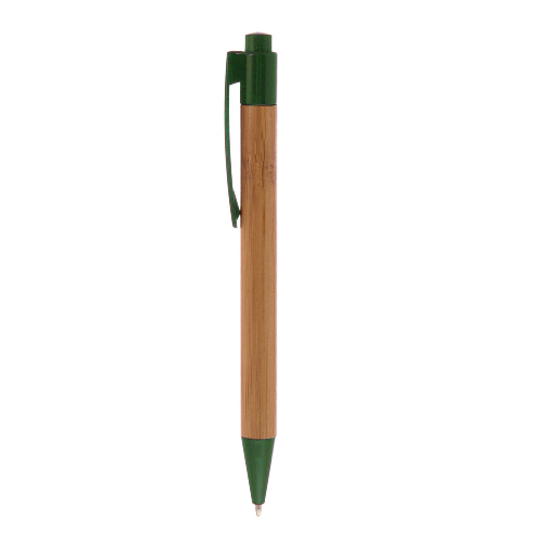 Bambusowy długopis zielony V1410-06 (1)