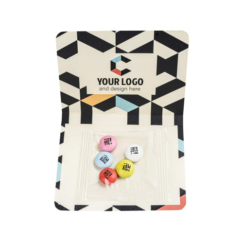 Czekoladowe lentilki z nadrukiem Brand Me! Karnet Wielokolorwy S0438 (1)