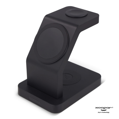2708 | Xoopar Icon 3 in 1 Magnetic Wireless charger Czarny LT41507-N0002 