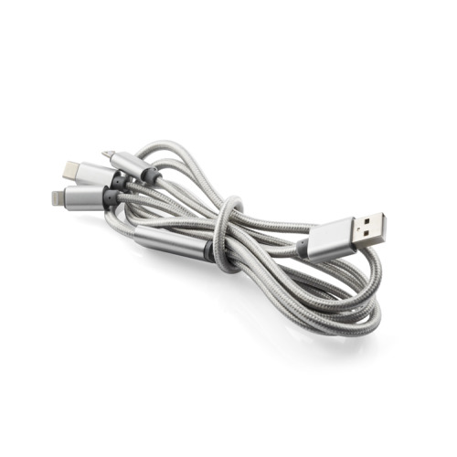 Kabel USB 3 w 1 TALA Srebrny 09071-00 (1)