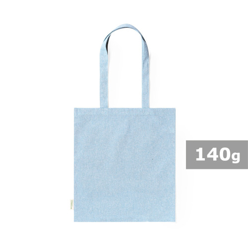 Torba z bawełny z recyklingu na zakupy Błękitny V8270-23 