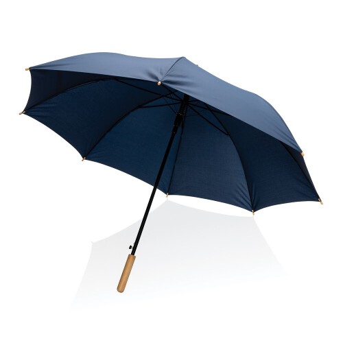 Bambusowy parasol automatyczny 27" Impact AWARE rPET niebieski P850.665 (3)