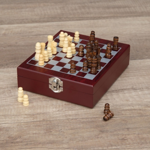 Zestaw do wina z szachami SAN GIMIGNANO brązowy 403701 (2)