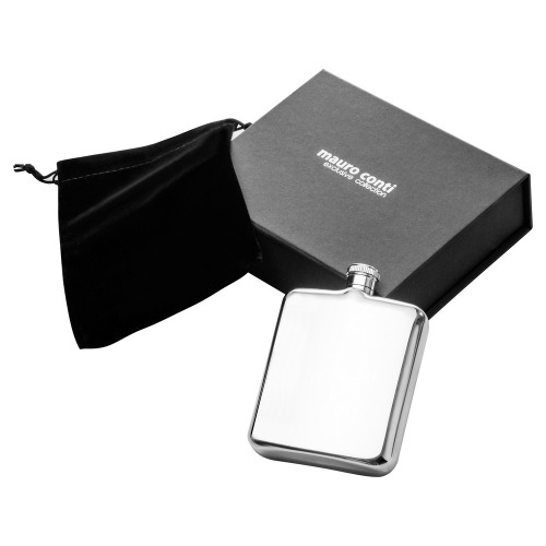 Piersiówka Mauro Conti 210 ml Srebrny V4830-32 (2)