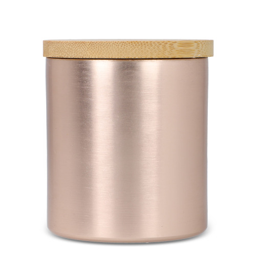 Świeca zapachowa Bhakti na bazie roślin w aluminiowym słoiku z recyklingu Różowe złoto LT90745-N0045 (2)