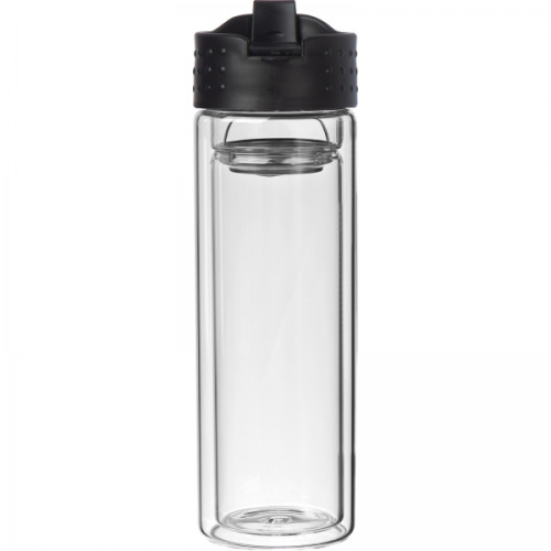 Butelka szklana termiczna 400 ml LIVIO Przeźroczysty 6287966 (7)