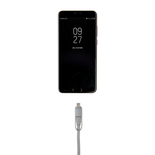 Zwijany kabel do ładowania i synchronizacji 3 w 1 Biały P302.223 (2)