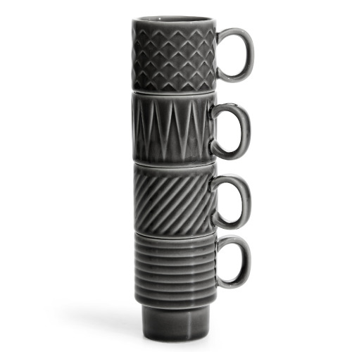 Sagaform Coffee & More Kubek do espresso 4 szt. 100ml Ciemnoszary LT52204-N0060 