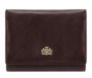 Damski portfel WITTCHEN skórzany z herbem na napę Brązowy