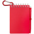 Lig Mini outdoorowy zestaw z notatnikiem w miękkiej okładce z tworzyw sztucznych pochodzących z recyklingu i długopisem (niebieski tusz) Czerwony 10705121 (2) thumbnail