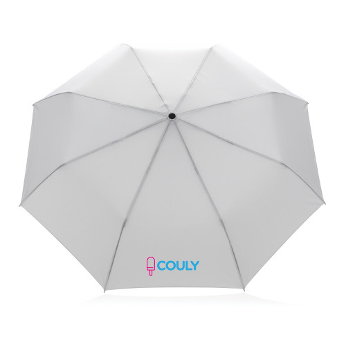 Mały bambusowy parasol 20.5" AWARE™ RPET Biały P850.573 (4)