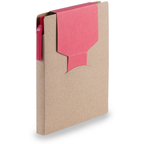 Notatnik, karteczki samoprzylepne, długopis czerwony V2842-05 