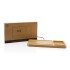 Bambusowa ładowarka bezprzewodowa 10W, organizer na biurko brązowy P308.399 (7) thumbnail