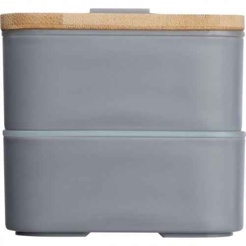 Lunch box 2x600 ml ze sztućcami PESCARA Szary 253107 (5)