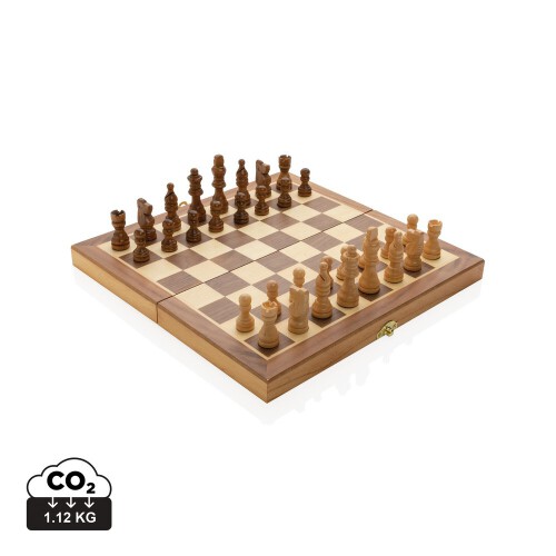 Drewniany zestaw do gry w szachy brązowy P940.129 (11)