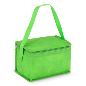 R-PET 6 Torba chłodząca na puszki z włókniny 20 x 13 x 12,5 cm 75g/m² Jasnozielony