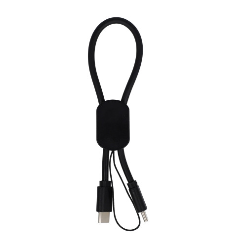 Kabel USB-C wielkości breloczka do kluczy 60 W  Czarny LT95663-N0002 (1)