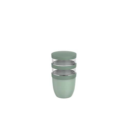 Mepal Ellipse 3-częściowy izolowany pojemnik na lunch o pojemności 500 ml + 2 x 200 ml Szałwiowy zielony 11314361 