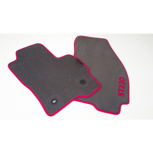 Dywaniki samochodowe welurowe standard z napisem lub logo Szary 4MDWSsz - przód 