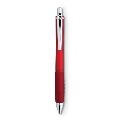 Przyciskany długopis przezroczysty czerwony IT3363-25 