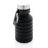 Składana butelka sportowa 550 ml z karabińczykiem czarny P432.621  thumbnail