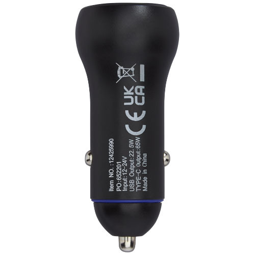Pilot 55 W USB-C/USB-A podwójna ładowarka samochodowa Czarny 12425990 (5)