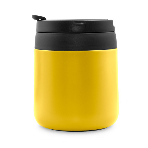 Kubek termiczny 400 ml z rączką | Wyatt żółty V4838-08 (4)