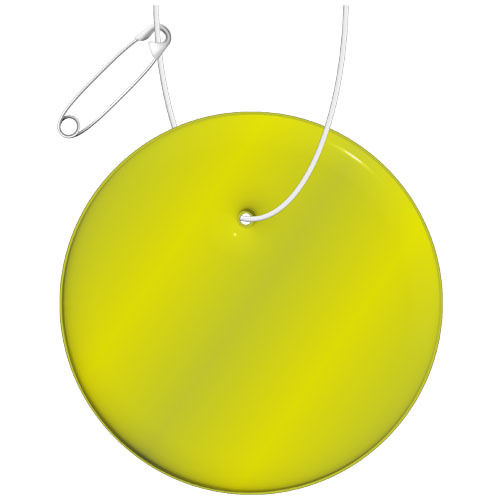 RFX™ reflective okrągła odblaskowa zawieszka z TPU Neonowy żółty 1PR08513 