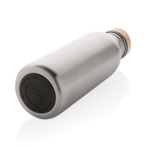 Butelka sportowa 600 ml Avira Alcor, stal nierdzewna z recyklingu Srebrny P438.062 (3)