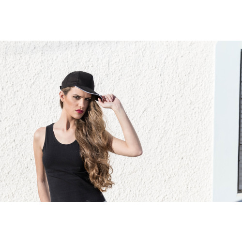 Czapka z daszkiem Czarny V7136-03 (1)