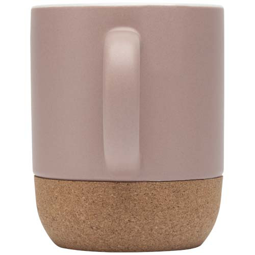 Billie kubek ceramiczny o pojemności 300 ml z detalami z korka i matowym wykończeniem Dusty Pink 10084740 (3)