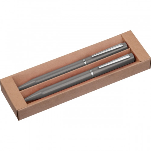 Zestaw do pisania z ABS z recyklingu BOGOTA Ciemnoszary 535877 