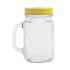 Słoik do picia, słoik ze słomką 500 ml żółty V8983-08 (1) thumbnail